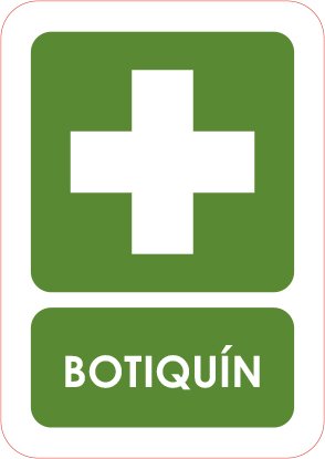 Oedim Señaletica Botiquín 15x21cm | Material PVC Resistente | 3mm de Grosor
