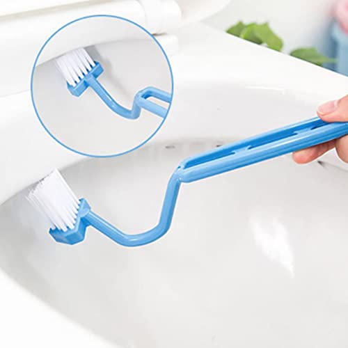 1 pieza cepillo azul para niños limpiador de inodoro curvatura cepillo pequeño mango curvado cepillo sanitario cepillo sanitario Ujs178