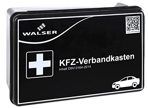 WALSER Bolsa de primeros auxilios para coche (Botiquín de primeros auxilios - negro)