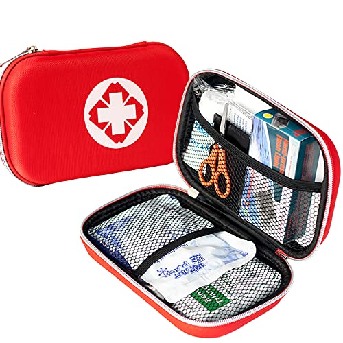 Leayjeen Botiquín de Primeros Auxilios,18 Tipos de 78 Piezas Survival Tools Mini Box Kit Bolsa Médica para Emergencias para Coche Barco El Hogar Lugar Trabajo Mochila y Acampar Senderismo Viaje
