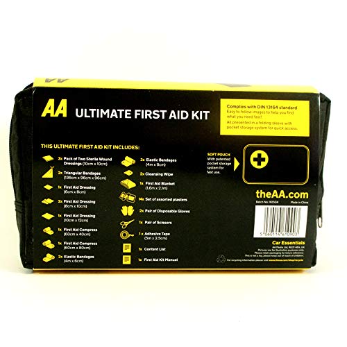 AA AA0903 - Kit de Primeros Auxilios Ultimate, Optimo para Cualquier Lugar y Ocasión