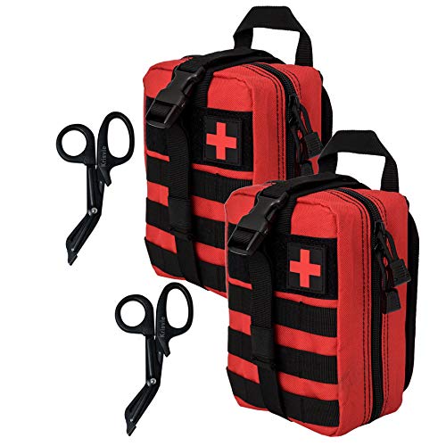 Krisvie Tactical EMT Medical - Bolsa de Nailon 1000D con Parche de Primeros Auxilios (Rojo*2)